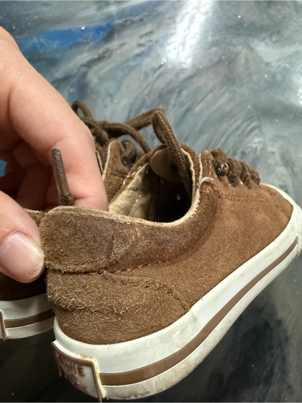 Janie and Jack cognac suede